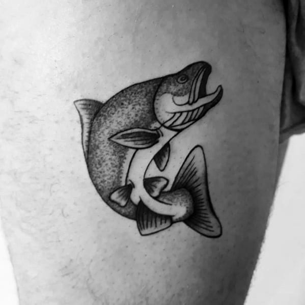 Salmon Tattoo Designs For Gentlemen