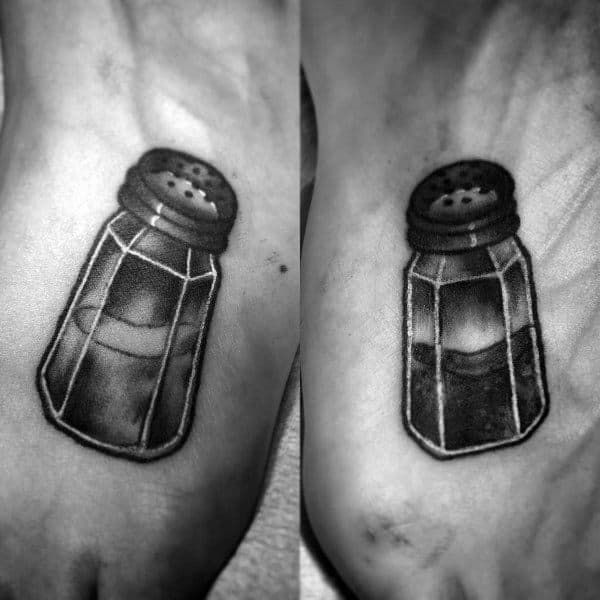 Salt And Pepper Shakers Couple Tattoos Unique