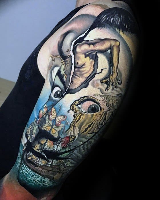 My surrealist Salvador Dali Los Elefantes inspired art tattoo by The  Tattooist  Gold Minds  Tatuagem de salvador dali Tatuagens simplistas  Tatuagem inspiradora