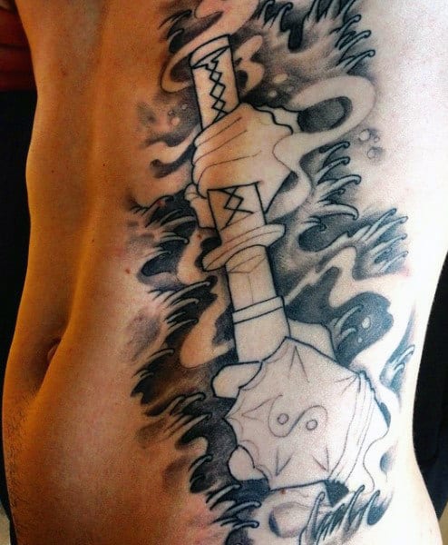 Samurai Warrior Sword Tattoo For Men