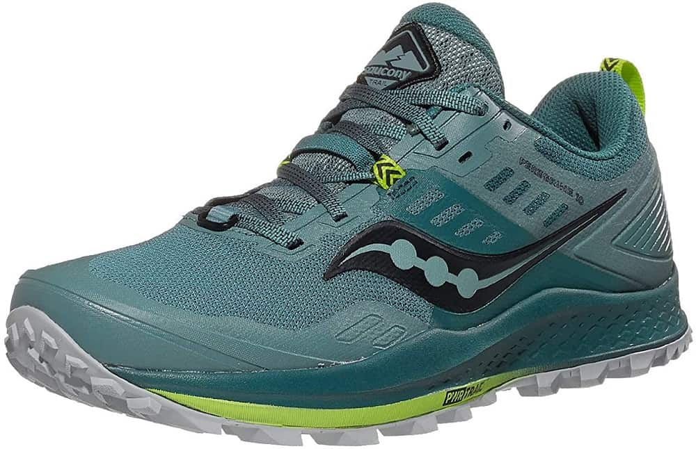 saucony mens peregrine 10 running shoe steel color