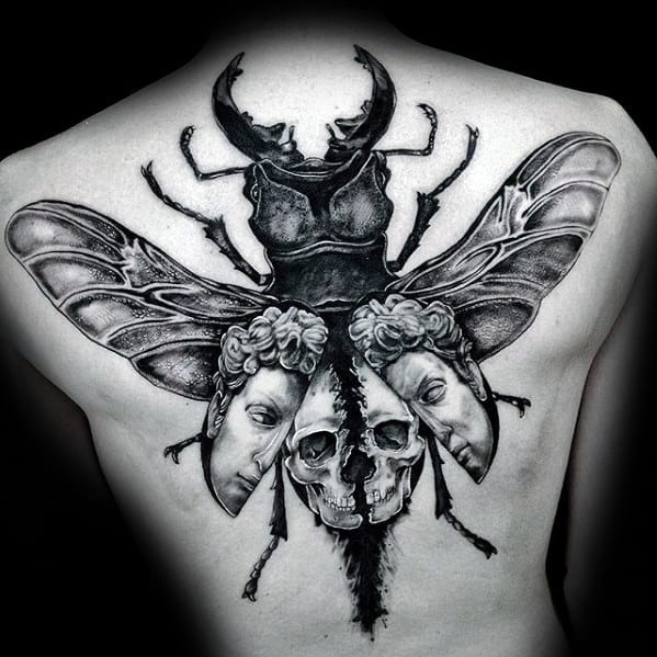 Scarab Beetle Tattoos  InkDoneRight  Insect tattoo Tatuagem de besouro  Tatuagem de inseto