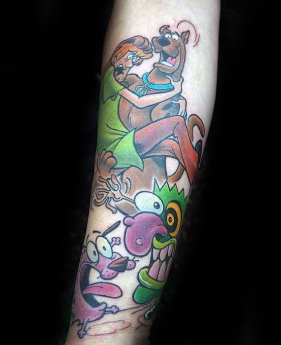 Scooby Doo Tattoo Design On Man