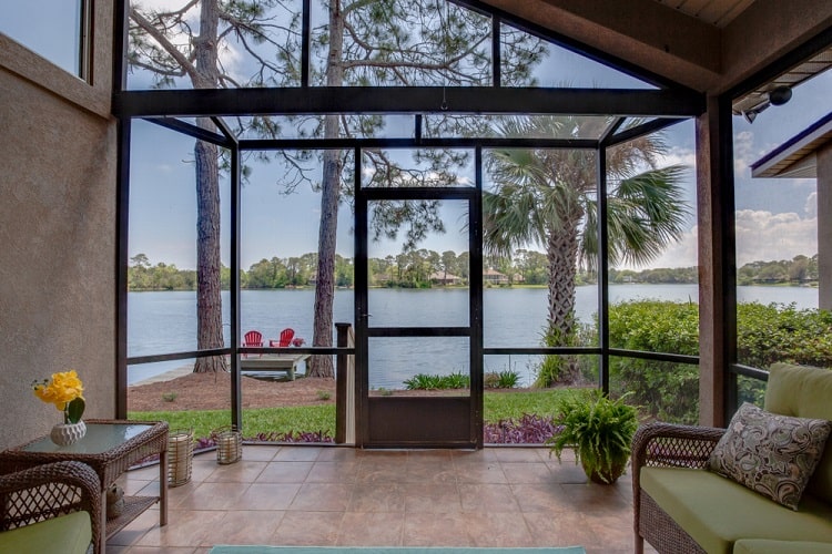 Screened In Porch With Water View