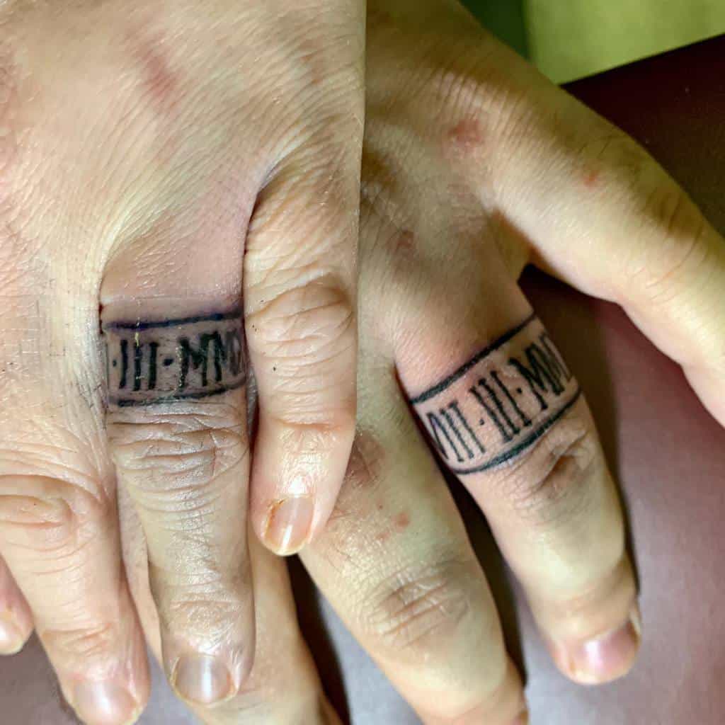 Script Wedding Ring Tattoo Tattooedmamaw