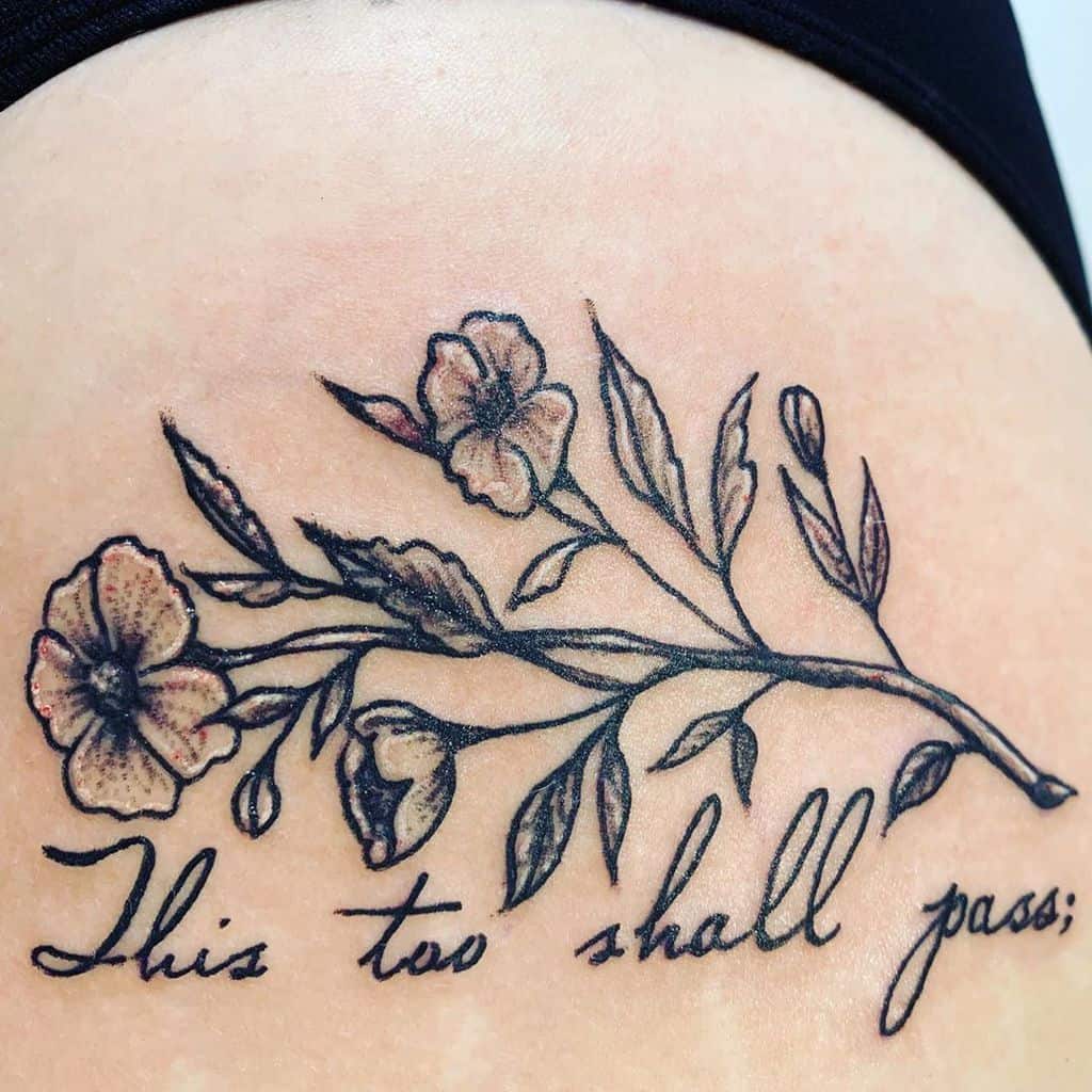 Semicolon This Too Shall Pass Tattoo