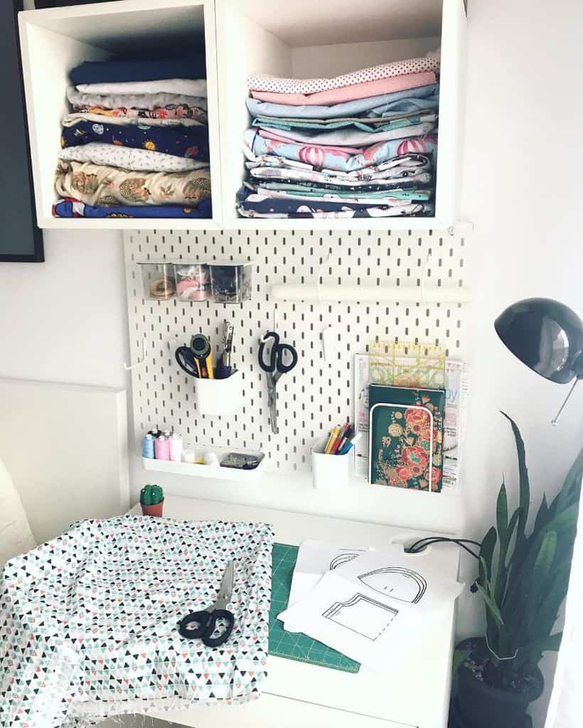 Sewing Room Pegboard Ideas