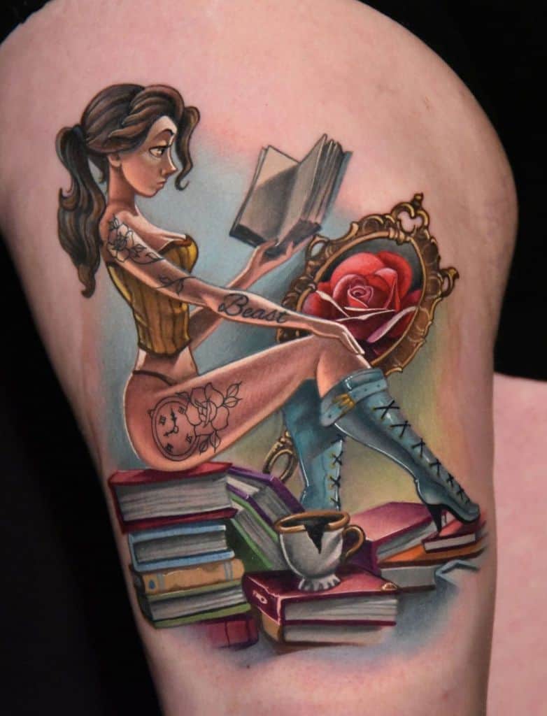 Sexy Beauty And The Beast Tattoo