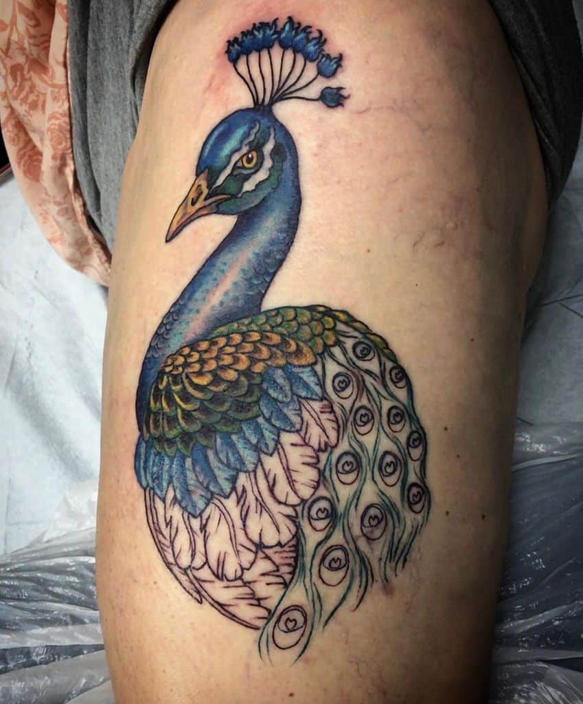 Sexy Peacock Feather Tattoo