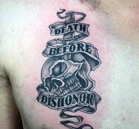 Death Before Dishonor Quote Temporary Tattoo Sticker  OhMyTat