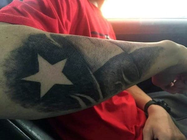 Man Chest Texas Tattoo