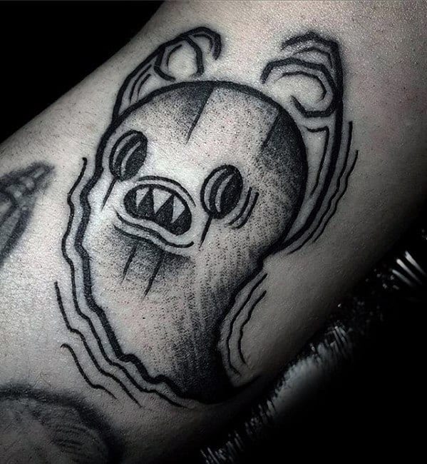 Shaded Ghost Filler Mens Tattoo Designs