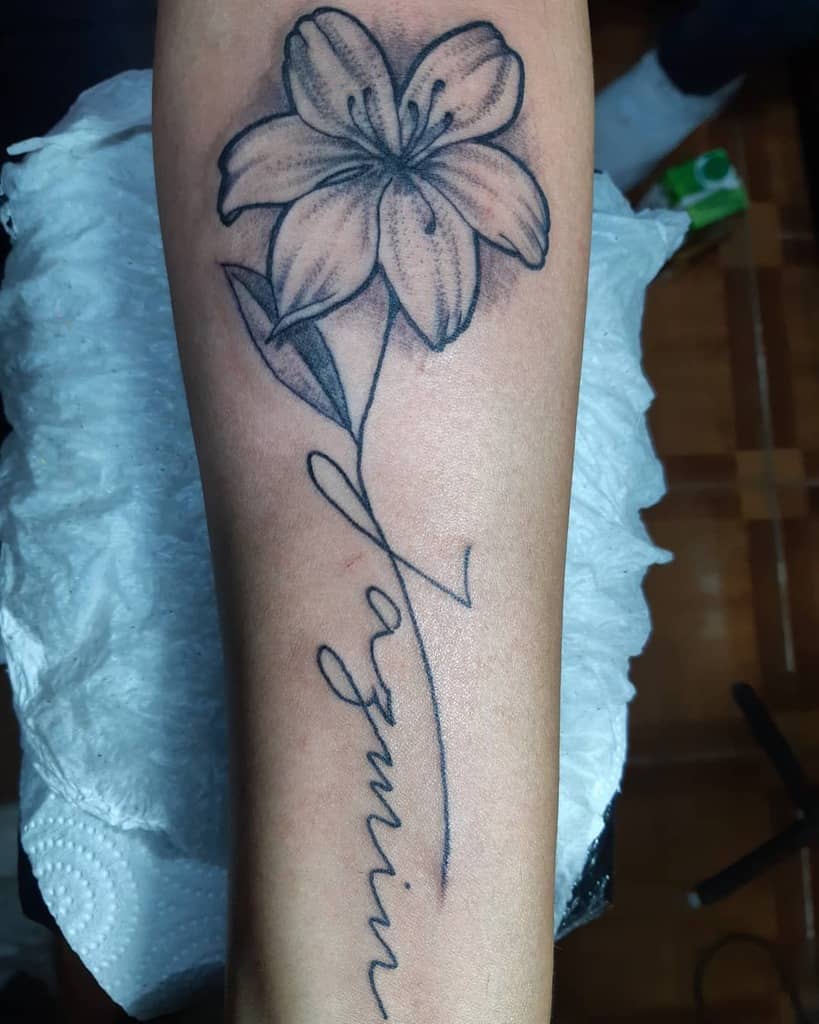 Shaded Jasmine Flower Tattoos Franktatuador