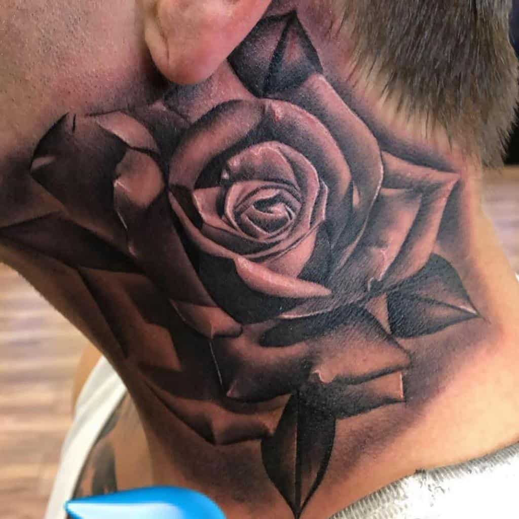 shaded rose neck tattoos lone_wolf_tattoos