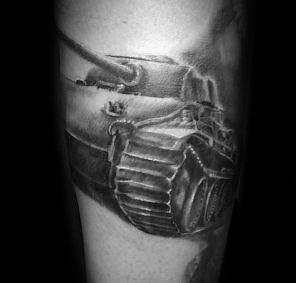 Shaded Tank Guys Ww2 Tattoo Design Inspiration