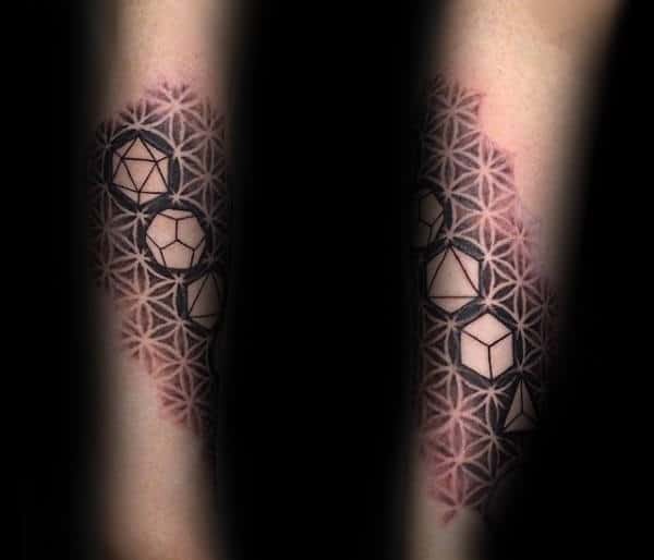 Shapes Flower Of Life Mens Forearm Tattoos