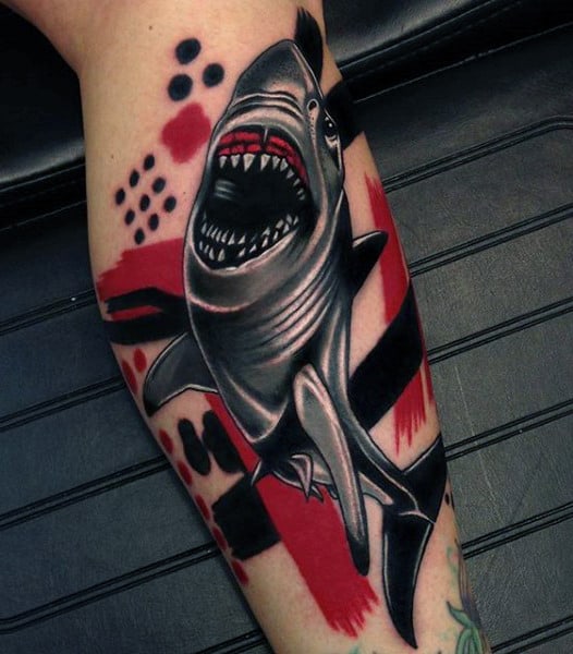 Shark Abstract Men's Tattoos
