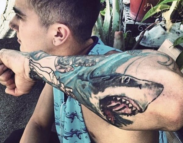 Shark Tattoo Men's Arm