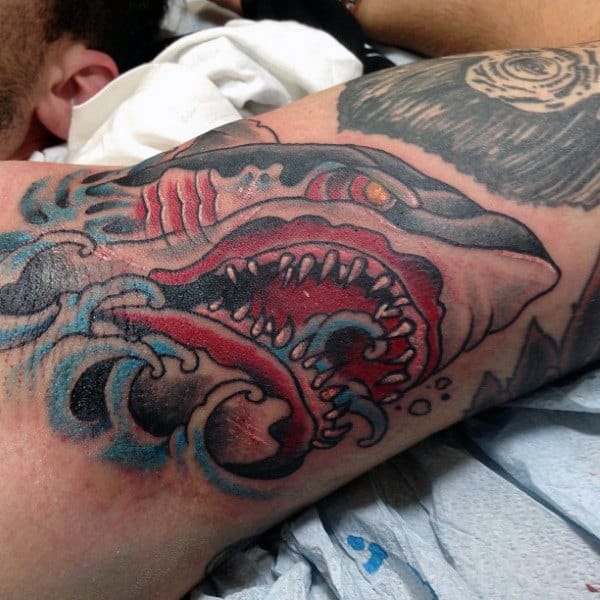Shark Tattoo Mens Armpits