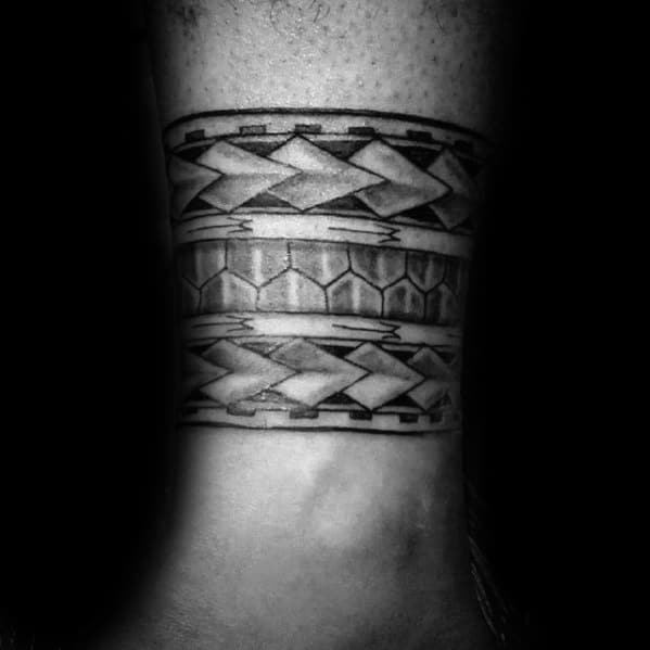 Sharp Ankle Band Male Tattoo Ideas