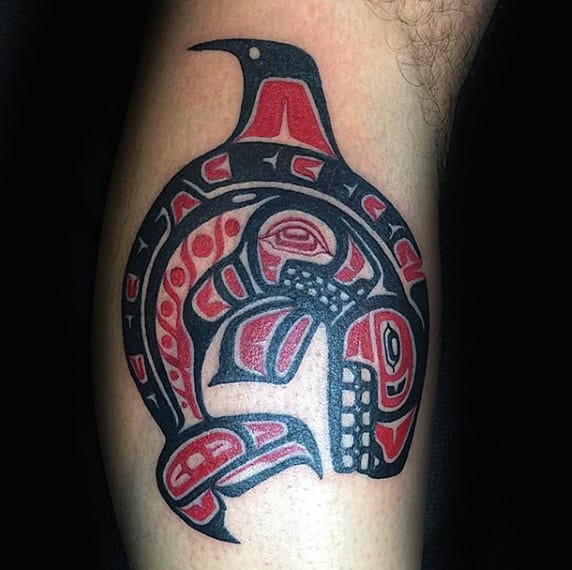 Sharp Beaked Haida Bird Tattoo