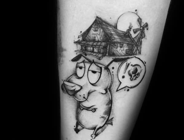Sharp Courage The Cowardly Dog Male Tattoo Ideas