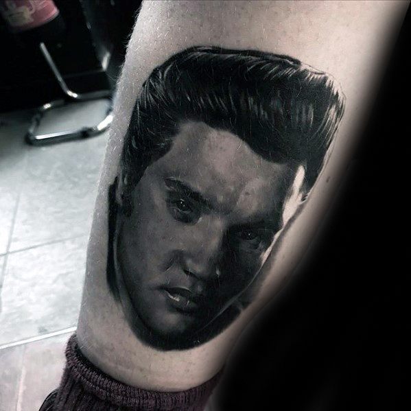 Sharp Elvis Presley Male Tattoo Ideas