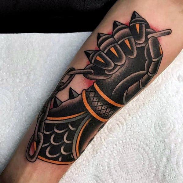 40 Gauntlet Tattoo Designs for Men