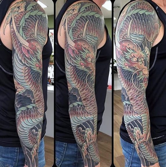 Dragon sleeve by Casper Macabre at Sacred Heart Vancouver BC  rtattoos