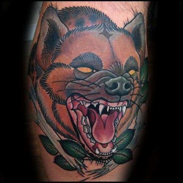 16. More Hyena Tattoo Ideas.