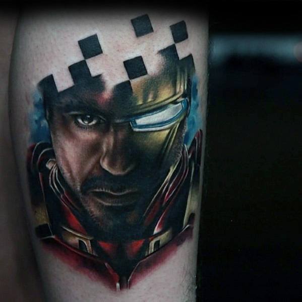 Sharp Iron Man Male Tattoo Ideas