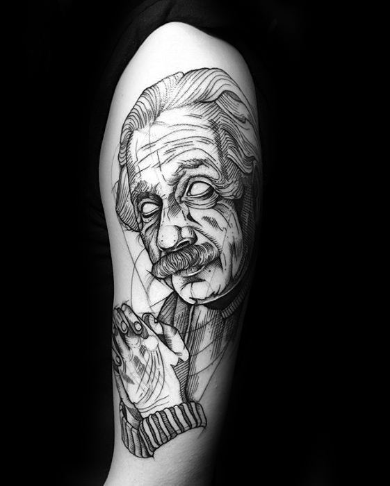 50 Albert Einstein Tattoo Designs For Men Theoretical Physicist Ink Ideas