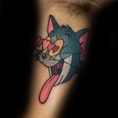 Sharp Tom And Jerry Male Tattoo Ideas