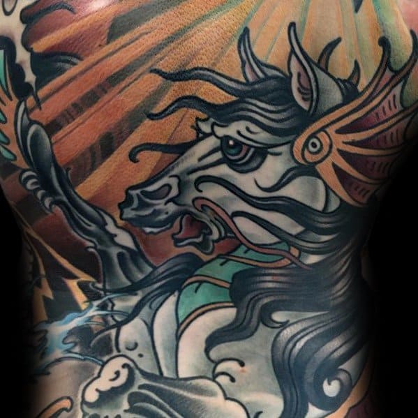 Sharp Traditional Horse Male Tattoo Ideas