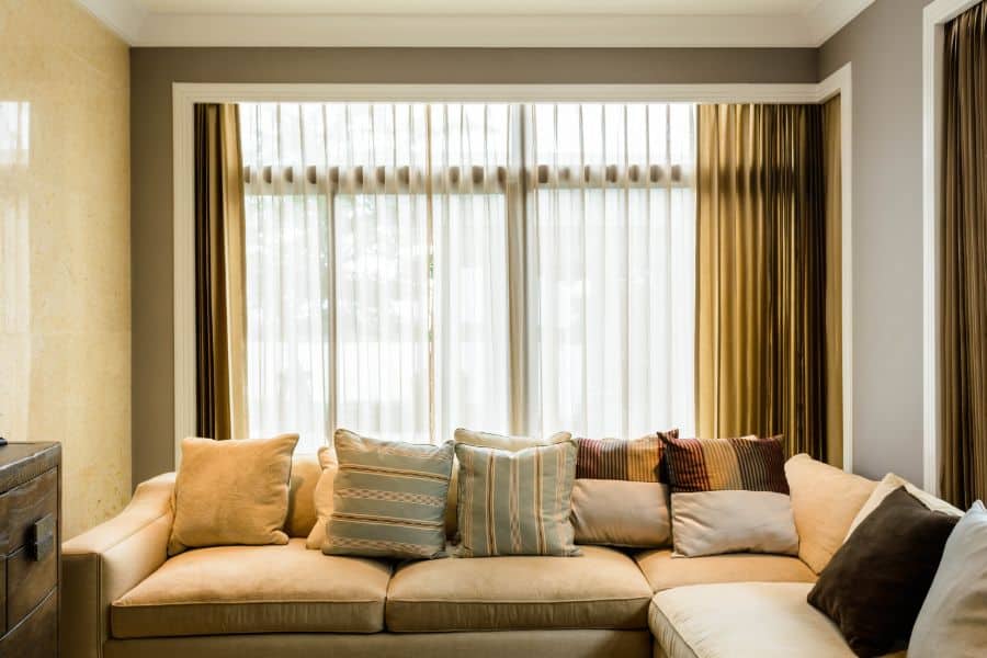 Sheer Living Room Curtain And Drapes Combo