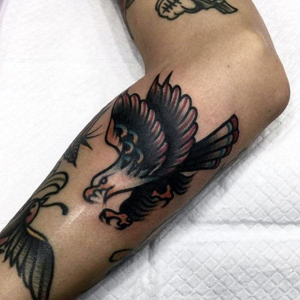 Shiny Bald Eagle Tattoo Gi=uys Forearms