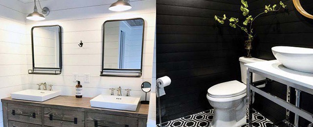 Top 50 Best Shiplap Bathroom Ideas – Nautical Inspired Wall Interiors