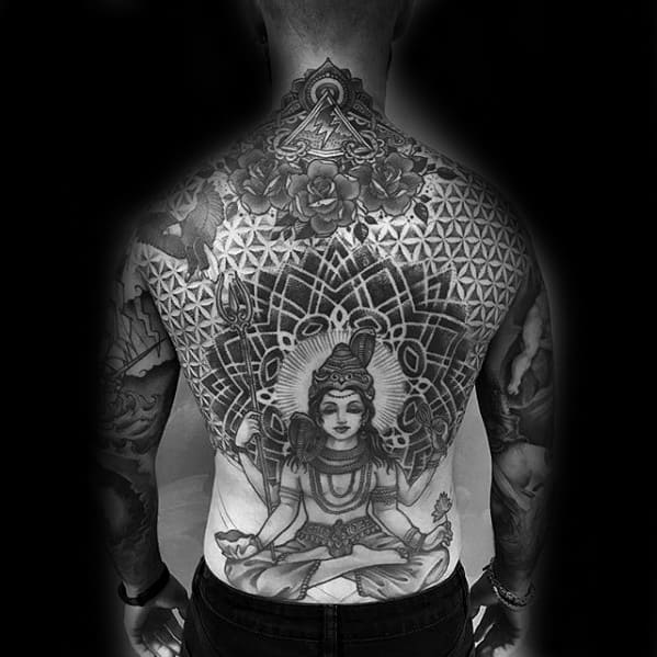 Shiva Back Tattoo