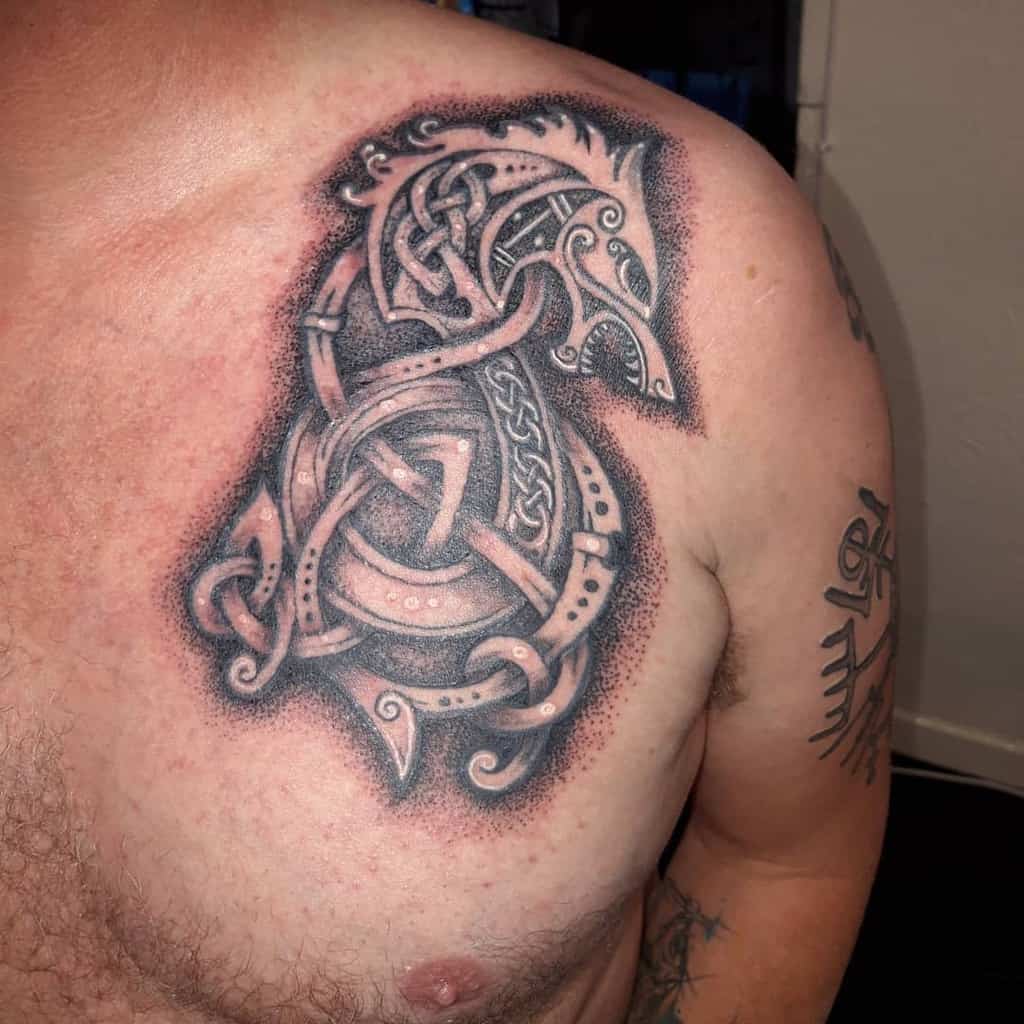 shoulder Norse Wolf Tattoos liquoricetattoo