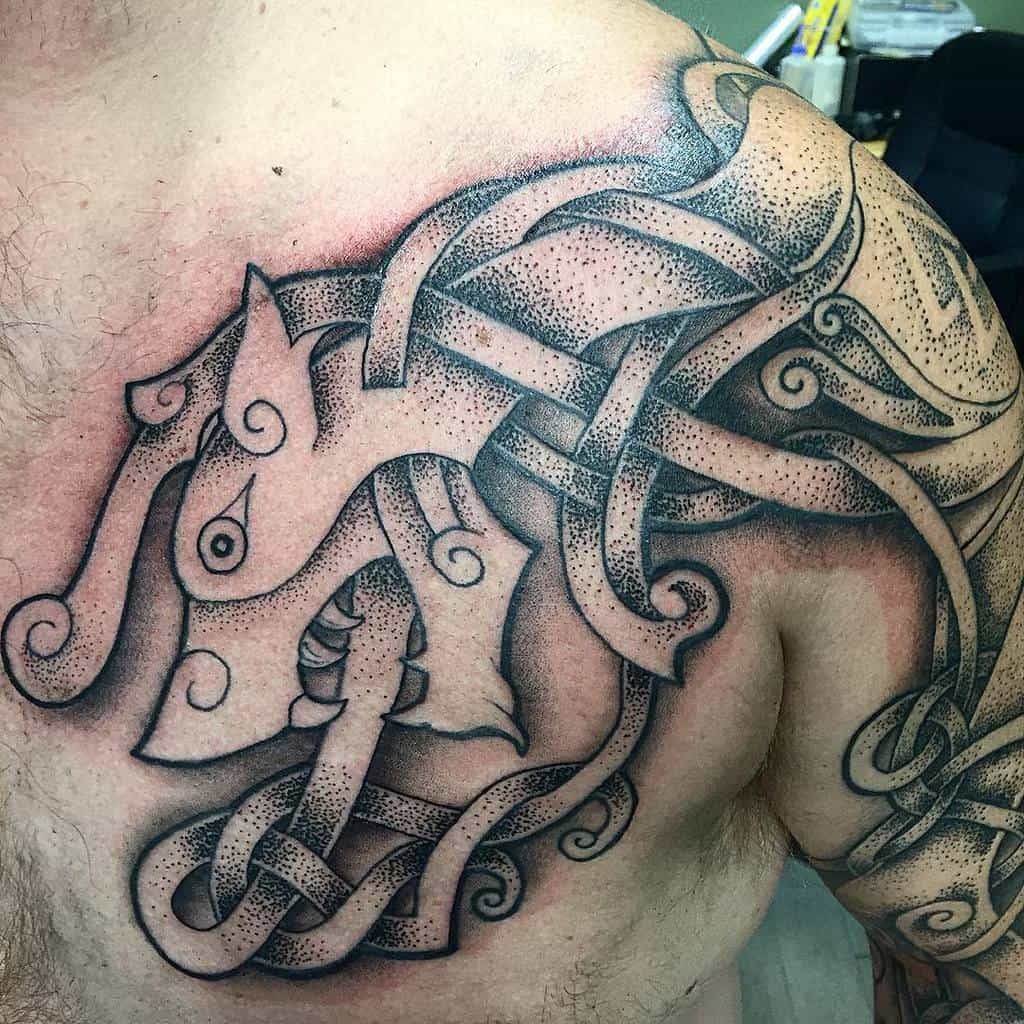 shoulder Norse Wolf Tattoos niknatas