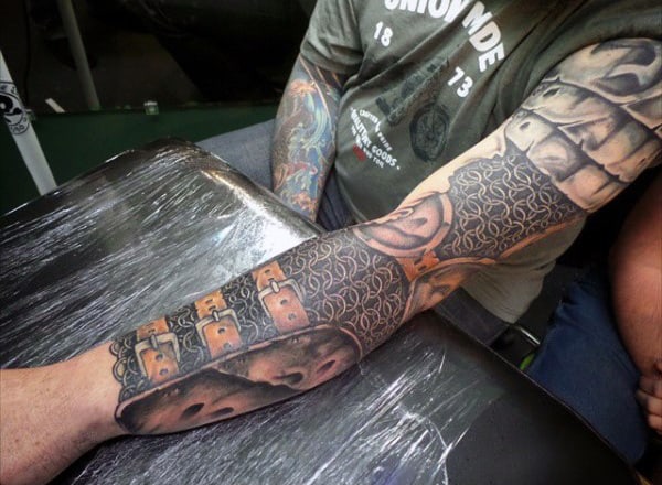 armor tattoo sleeve