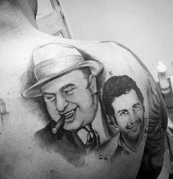 Shoulder Blade Al Capone Tattoo Ideas For Gentlemen