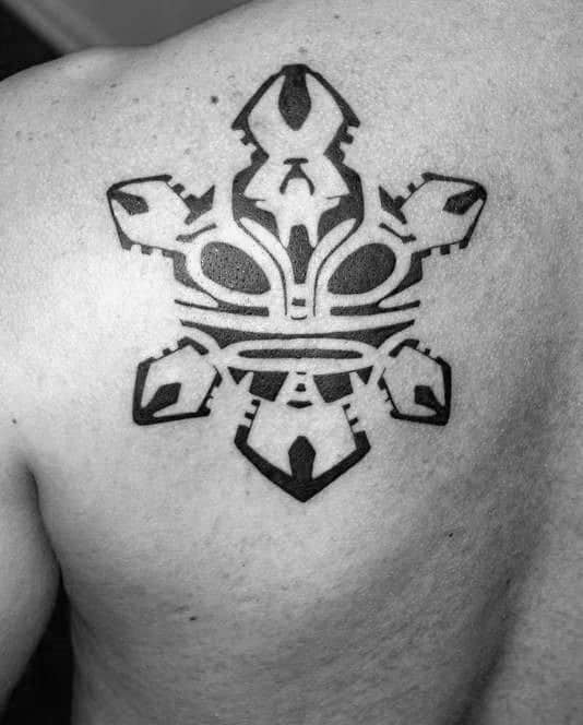 Shoulder Blade Taino Black Ink Guys Sun Tattoo Ideas