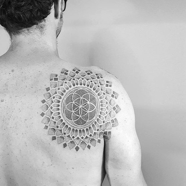 Shoulder Guys Mandala Tattoo Design Idea Inspiration