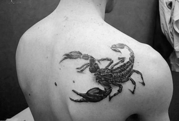 Shoulder Guys Scorpion 3d Tattoos