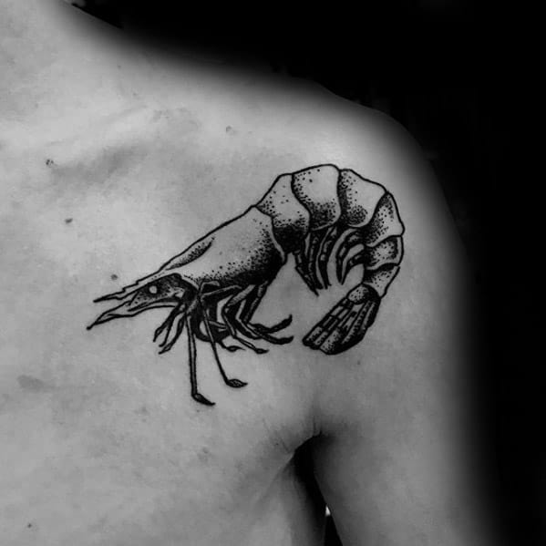 Shoulder Shrimp Male Tattoos