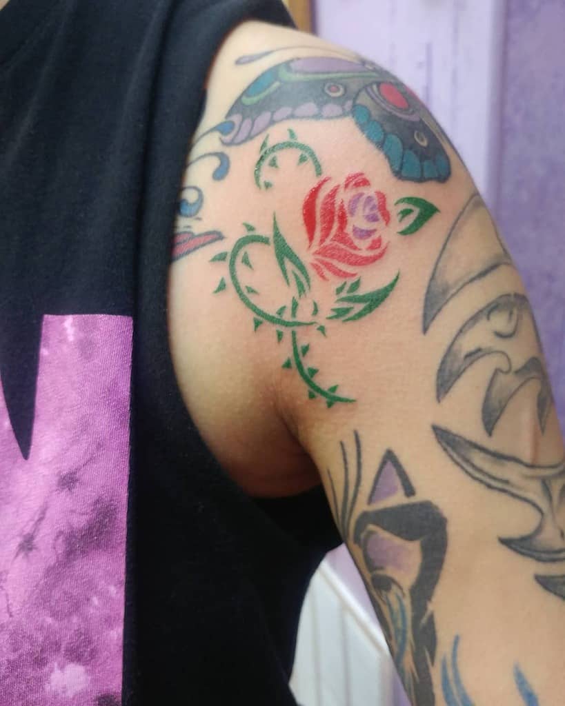 shoulder tribal rose tattoos cody.roni