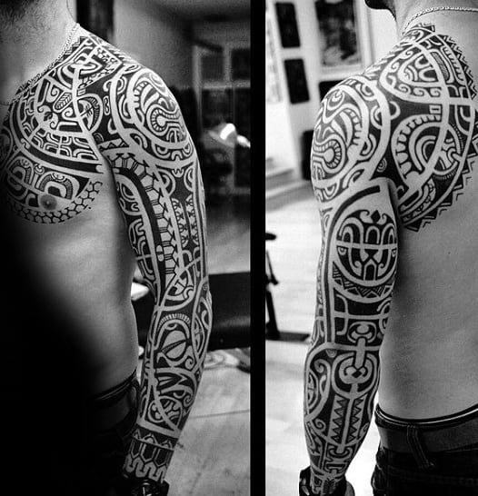 Shoulder Tribal Tattoo For Men