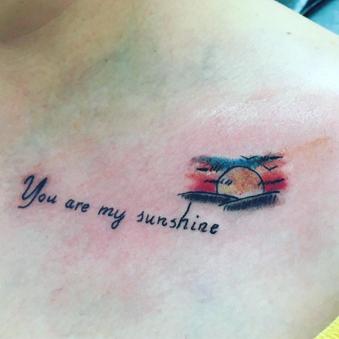 shoulder you are my sunshine tattoos rita1984diamond