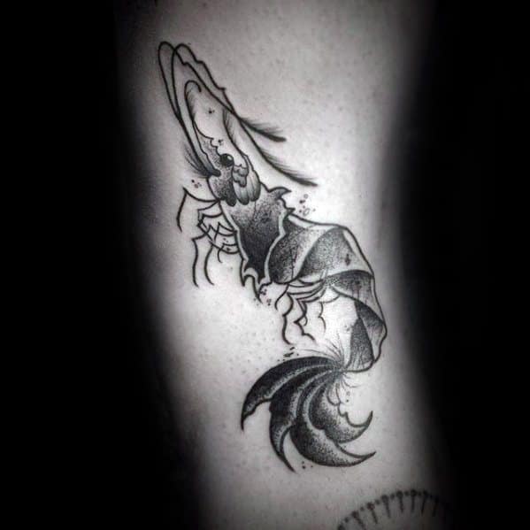 Shrimp Tattoo Ideas For Males On Arm
